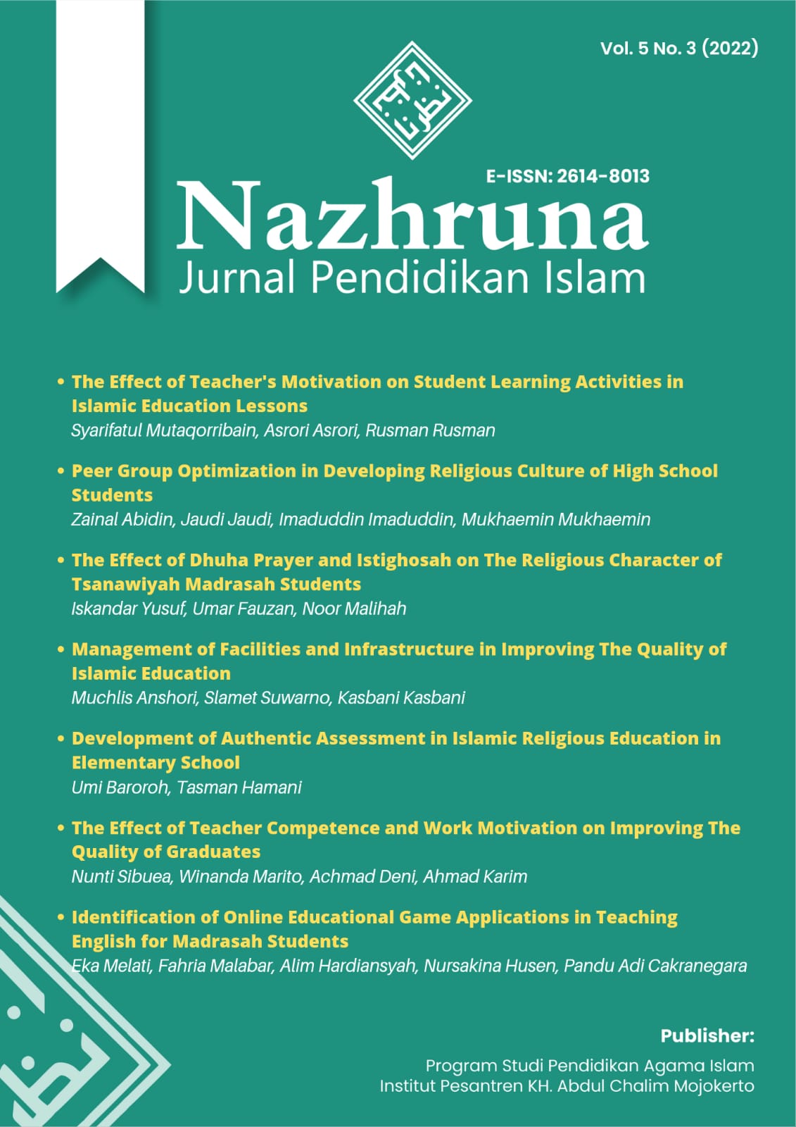 					View Vol. 8 No. 2 (2025): Transformative Islamic Education in Pesantren and Madrasah
				